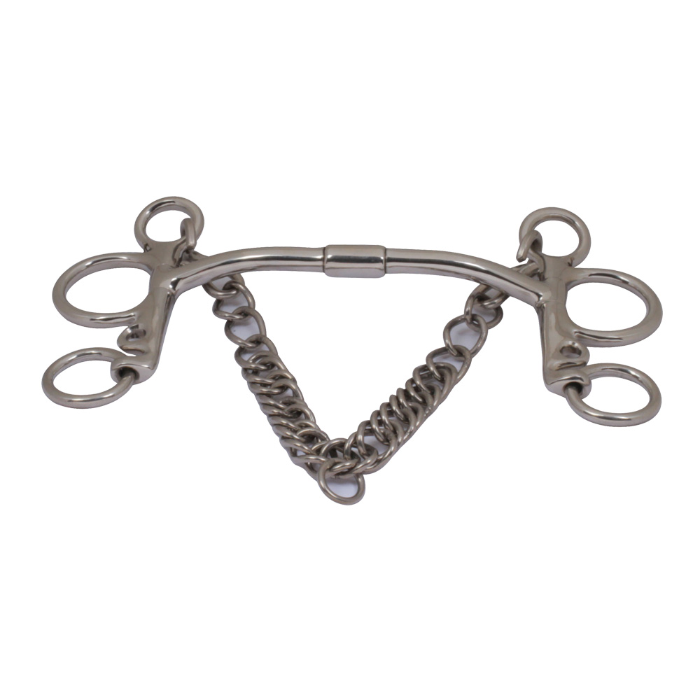 Pelham Roller Mouth Bit with copper Inlays