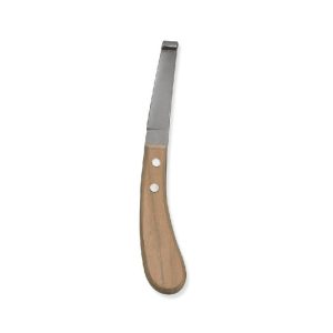 hoof knife single edge narrow blade plastic/wooden handle