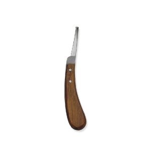 hoof knife single edge narrow blade plastic/wooden handle 