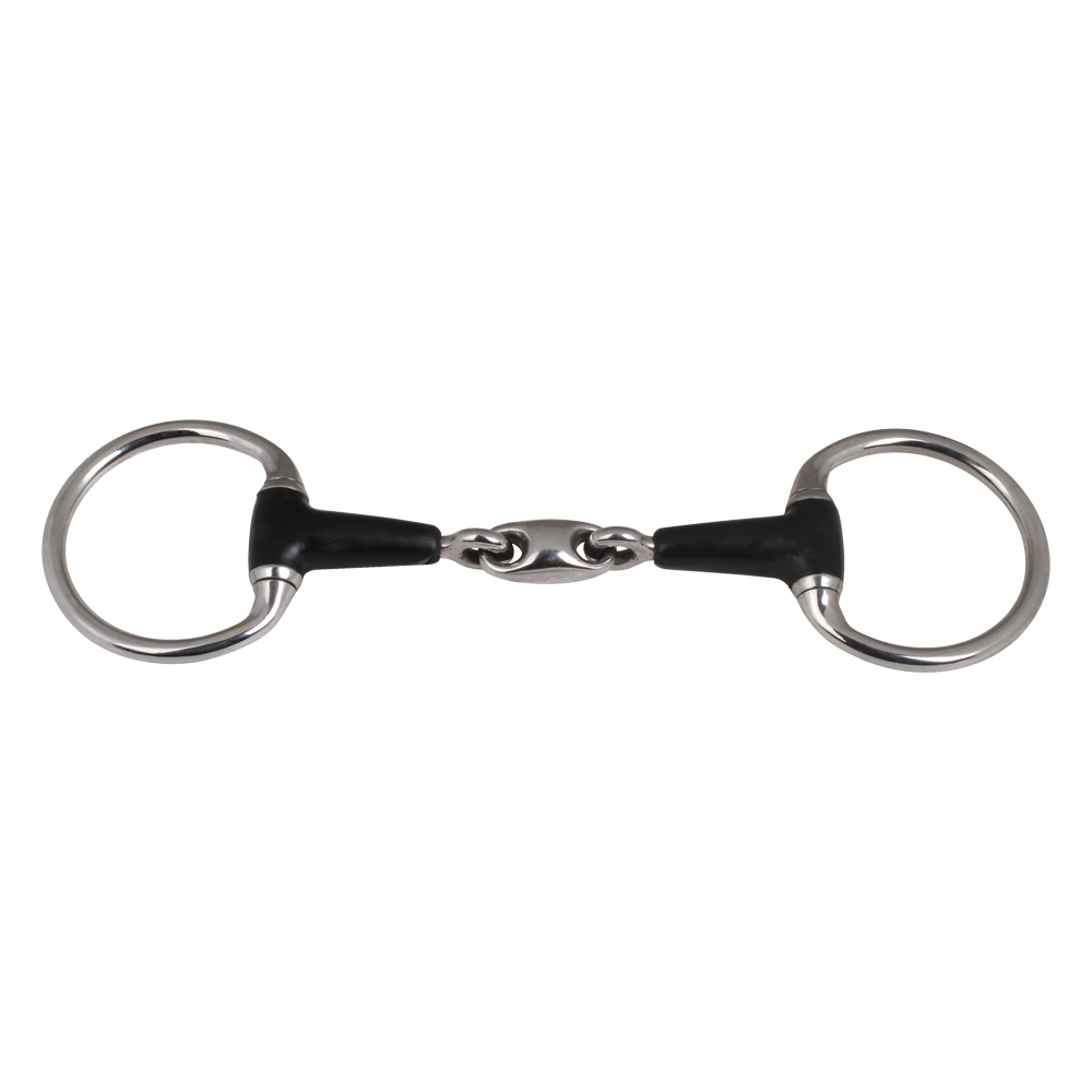 Eggbutt Rubber Bit Double Jointed with KK Link