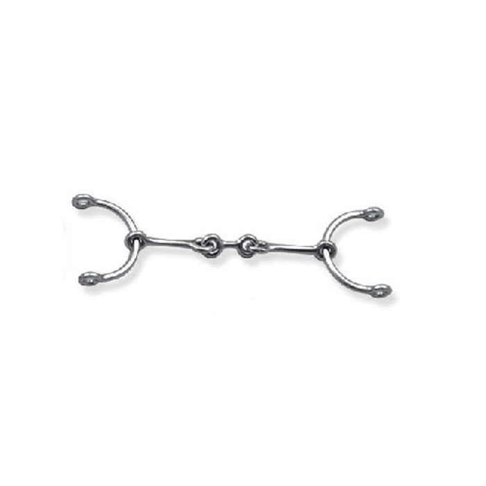 Dog Bone Snaffle 1/4″ Mouth C rings