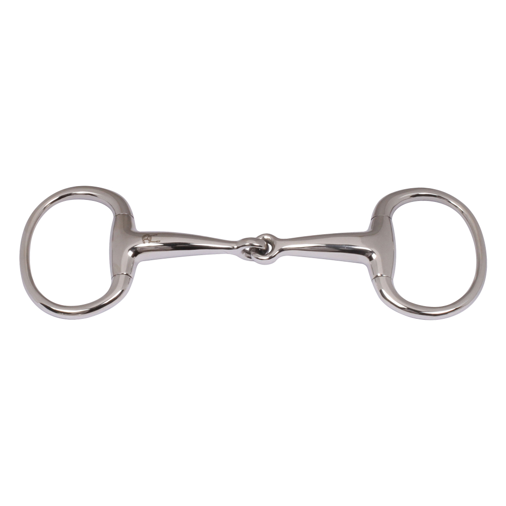 Eggbutt Snaffle Single Jointed SS Mouth Bit with Oval Rings