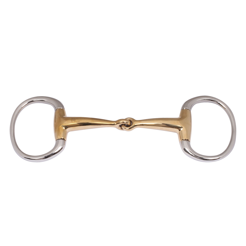 Eggbutt Snaffle Single Jointed Cuprium Mouth Bit with Oval rings