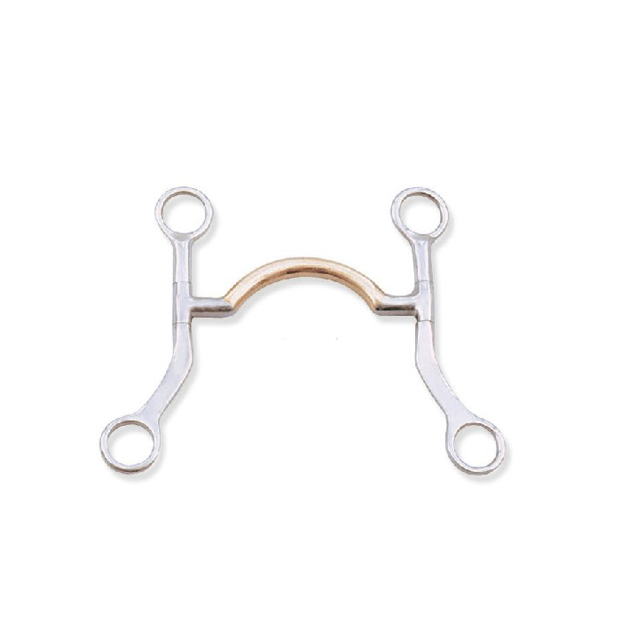 Sweet Water Mouth Bit Copper Inlay Flat Cheeks