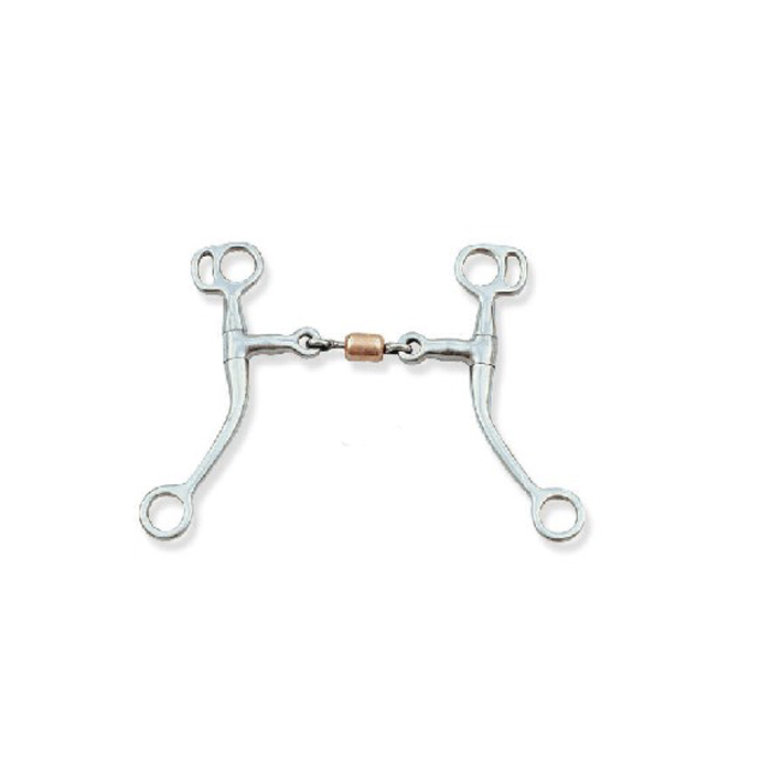 Training Bit W/Sliding Copper Roller, Bent Cheeks