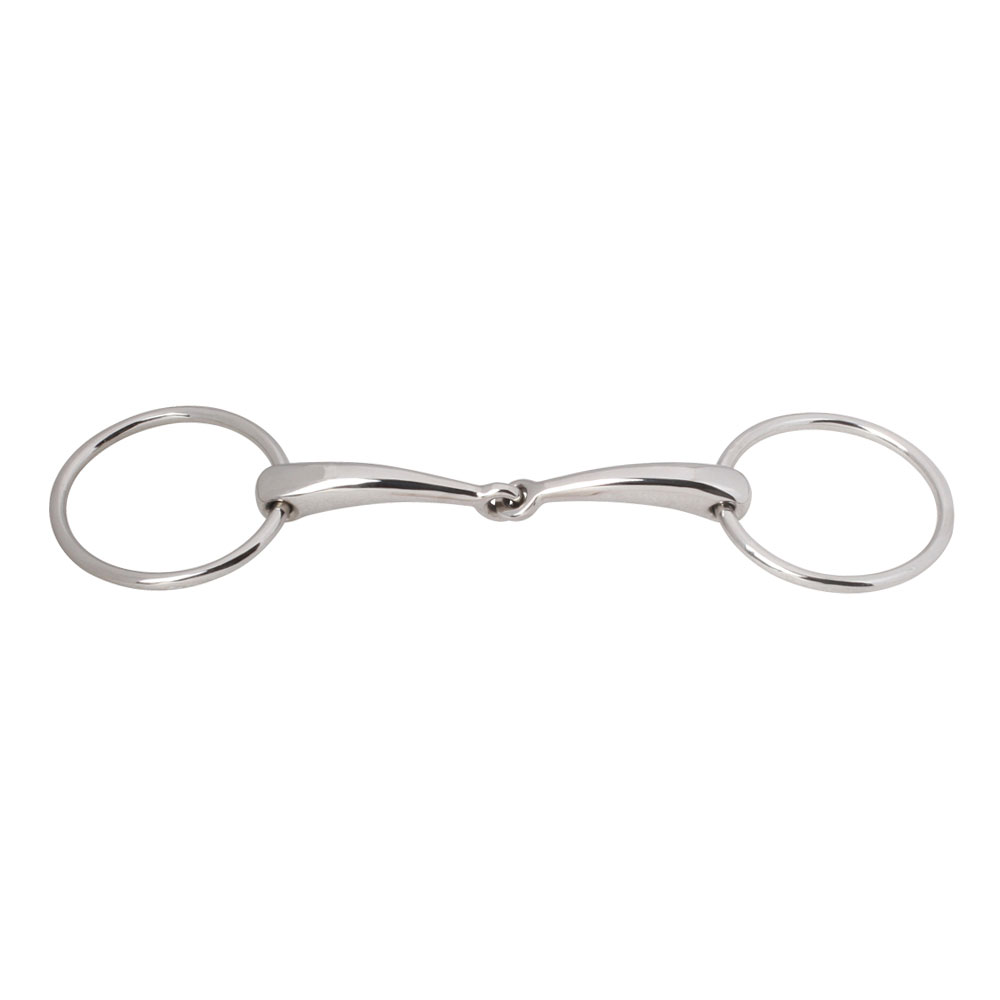 Loose Ring Snaffle Single Jointed Curved Mouth Bit